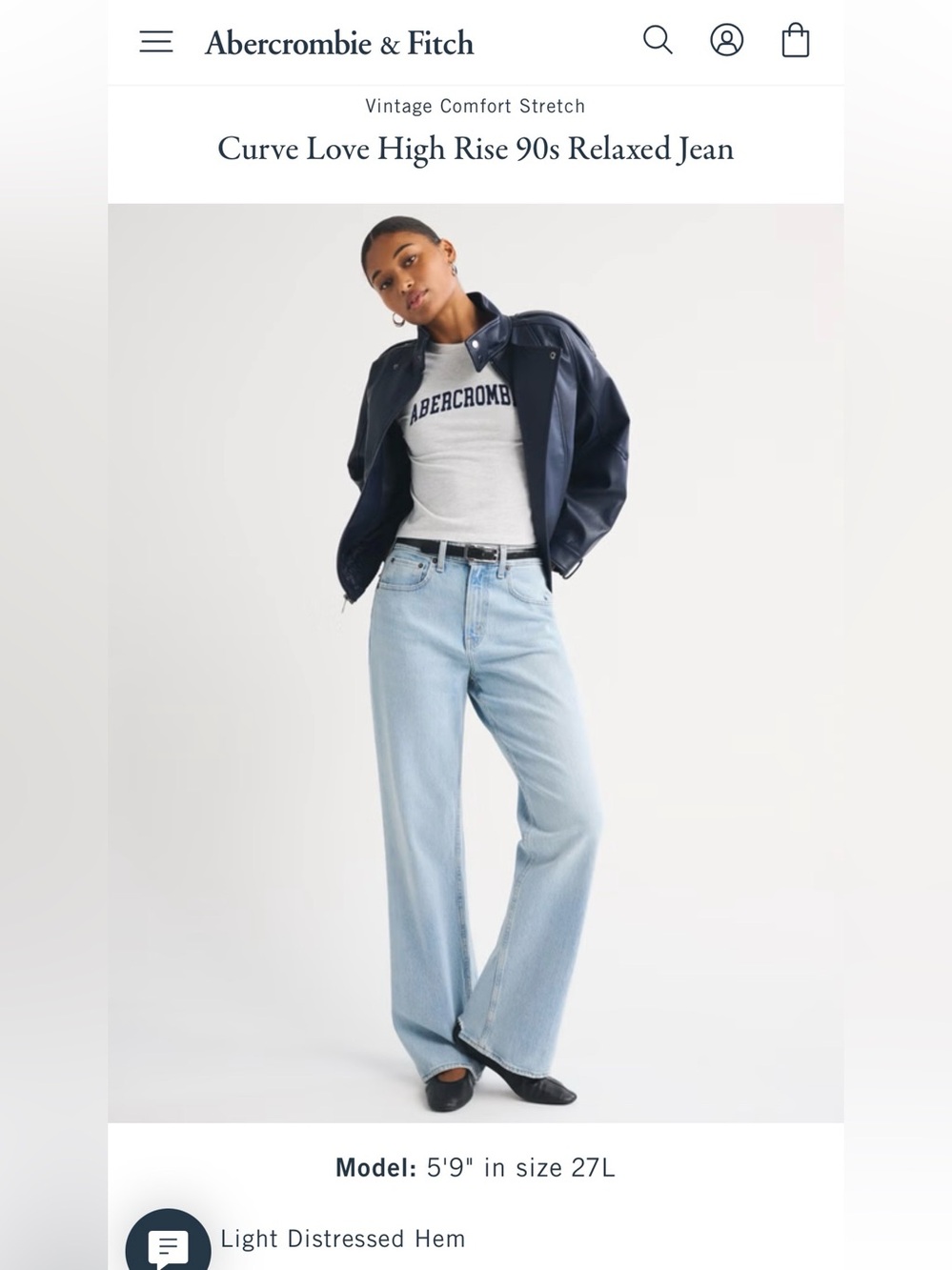 Abercrombie & Fitch Light Blue High-Rise 90s Relaxed Jeans